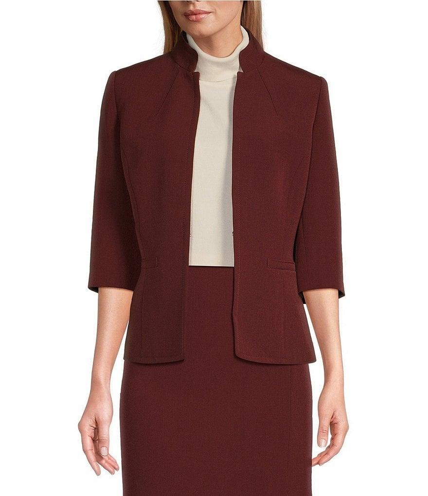 Preston & York Elsa Stretch Crepe 3/4 Sleeve Mandarin Collar Blazer product image