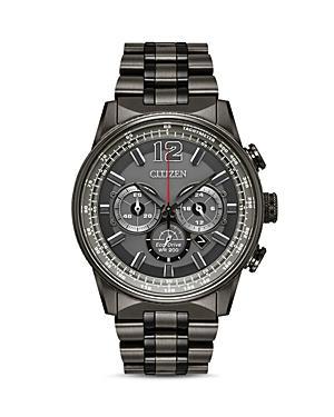 Citizen Mens Nighthawk Chronograph Grey Stainless Steel Bracelet Watch Product Image