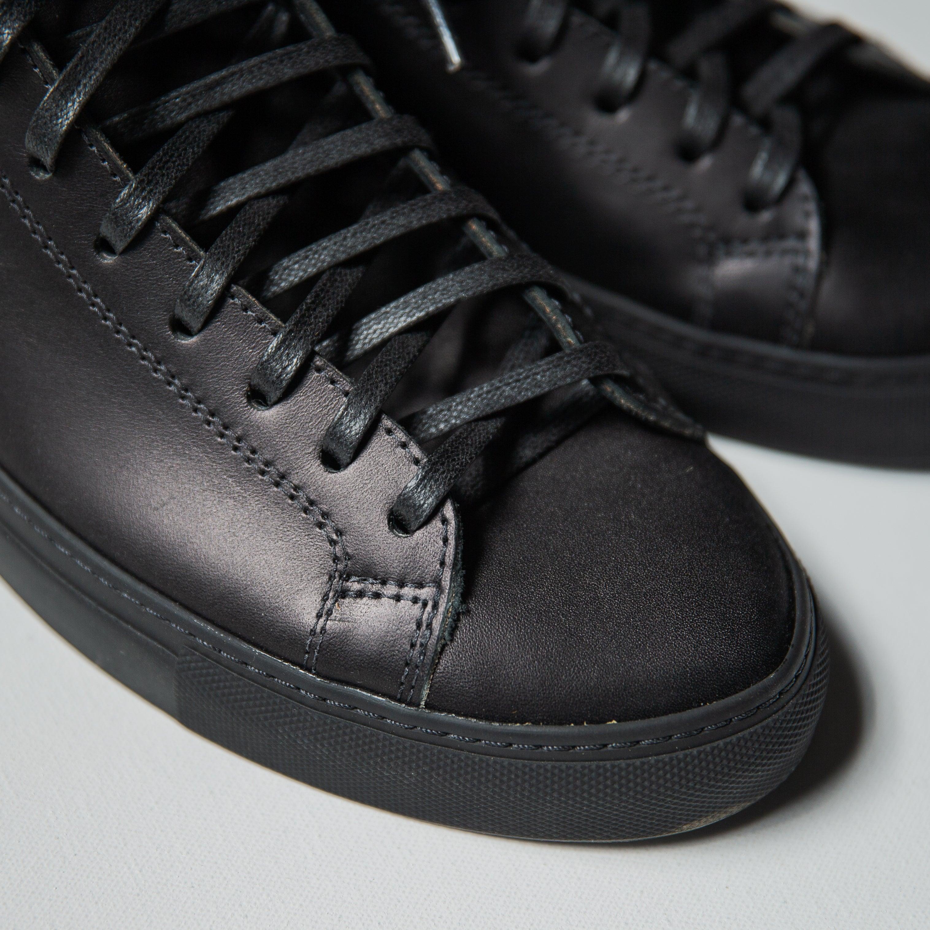 Opie Way x Raleigh Denim Shoes | Black Leather Black Sole Male Product Image