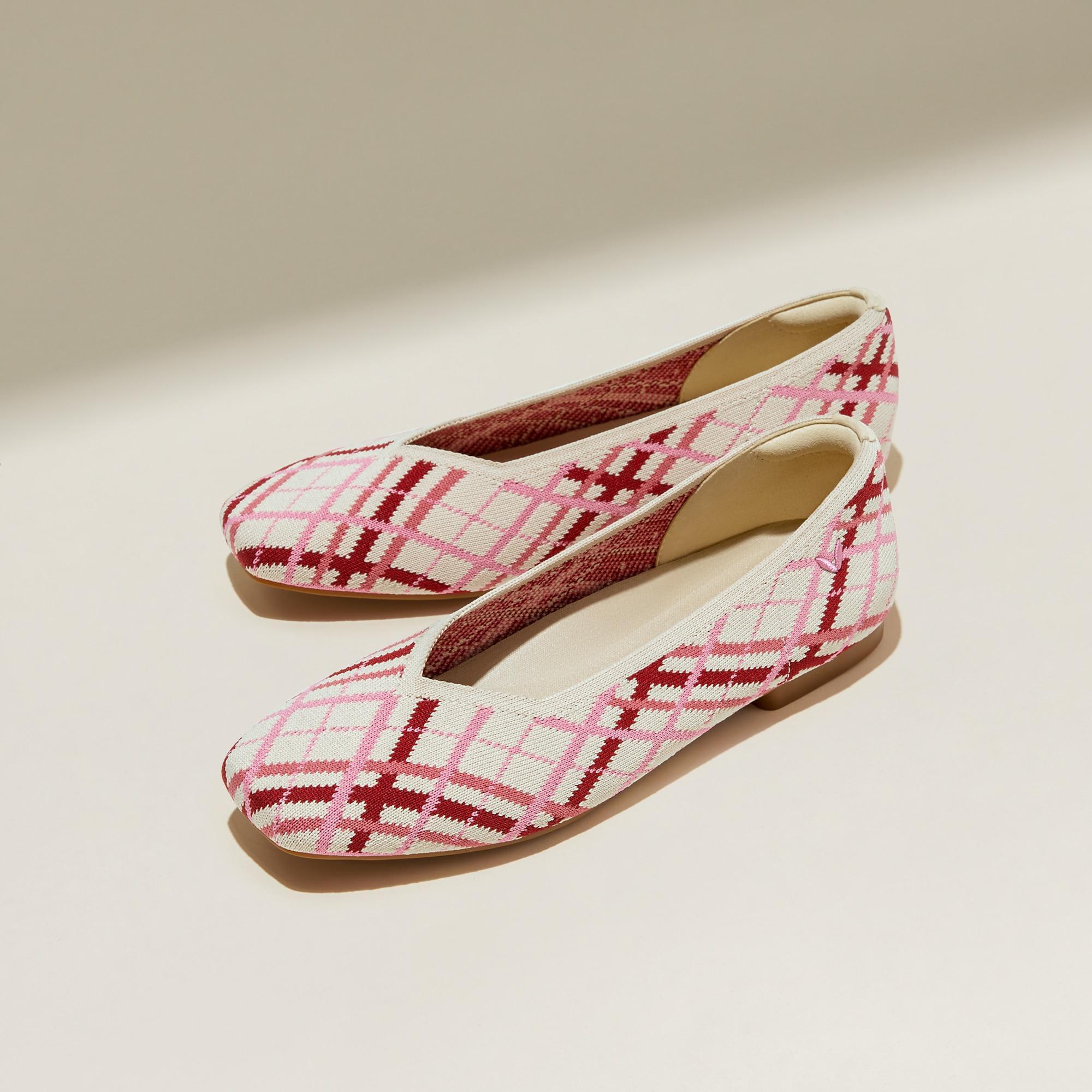 Square-Toe V-Cut Flats (Margot 2.0) Product Image