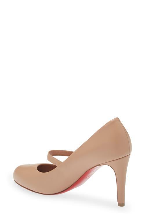 CHRISTIAN LOUBOUTIN Pumppie Round Toe Mary Jane Pump In N295 Nudelin Nude Product Image