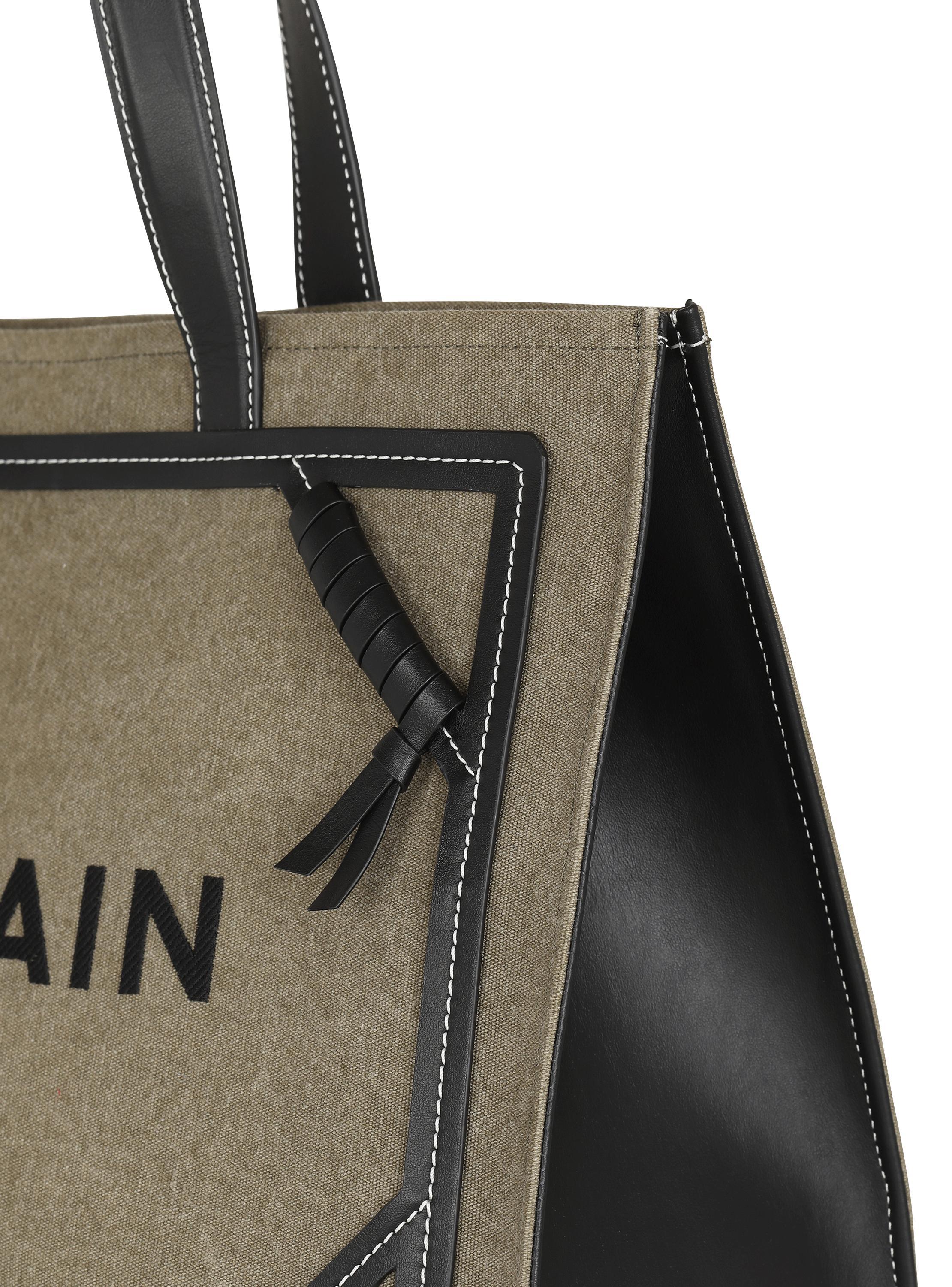 B-Army 42 canvas tote bag with leather details Product Image