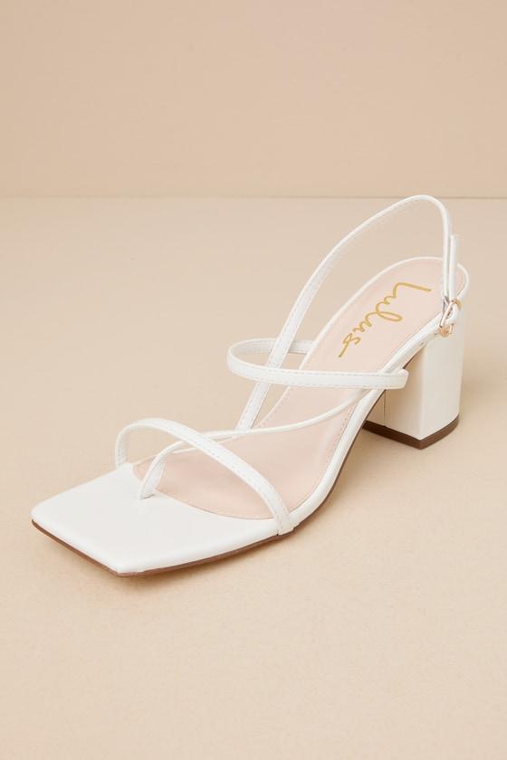 Dreller White Strappy High Heel Sandals product image