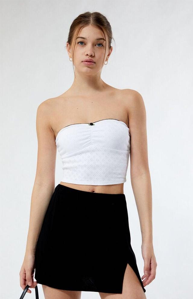 Women's Linen Slit Mini Skirt Product Image