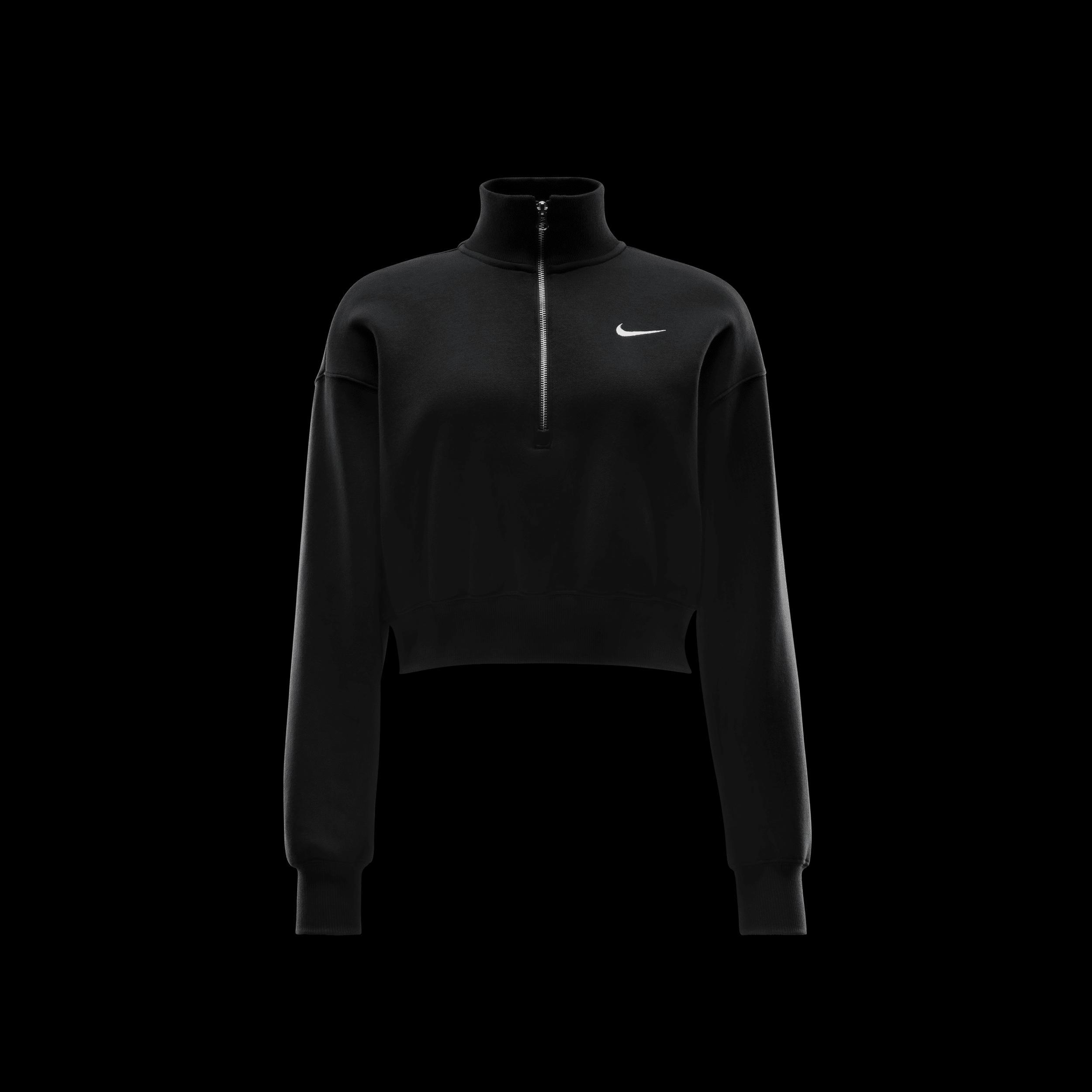 Nike Phoenix Fleece cropped quarter zip sweatshirt Product Image