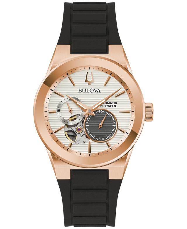 Bulova Unisex Automatic Latin Grammy Black Silicone Strap Watch 38mm Product Image