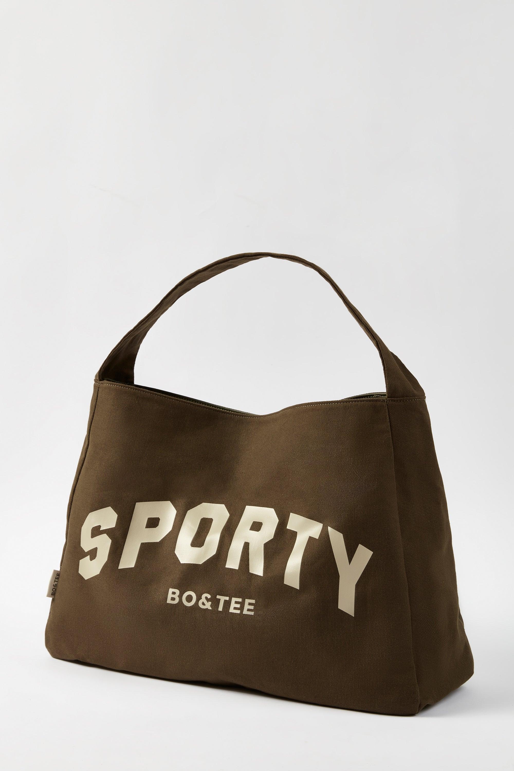 Sporty Oversized Tote Bag in Espresso Product Image