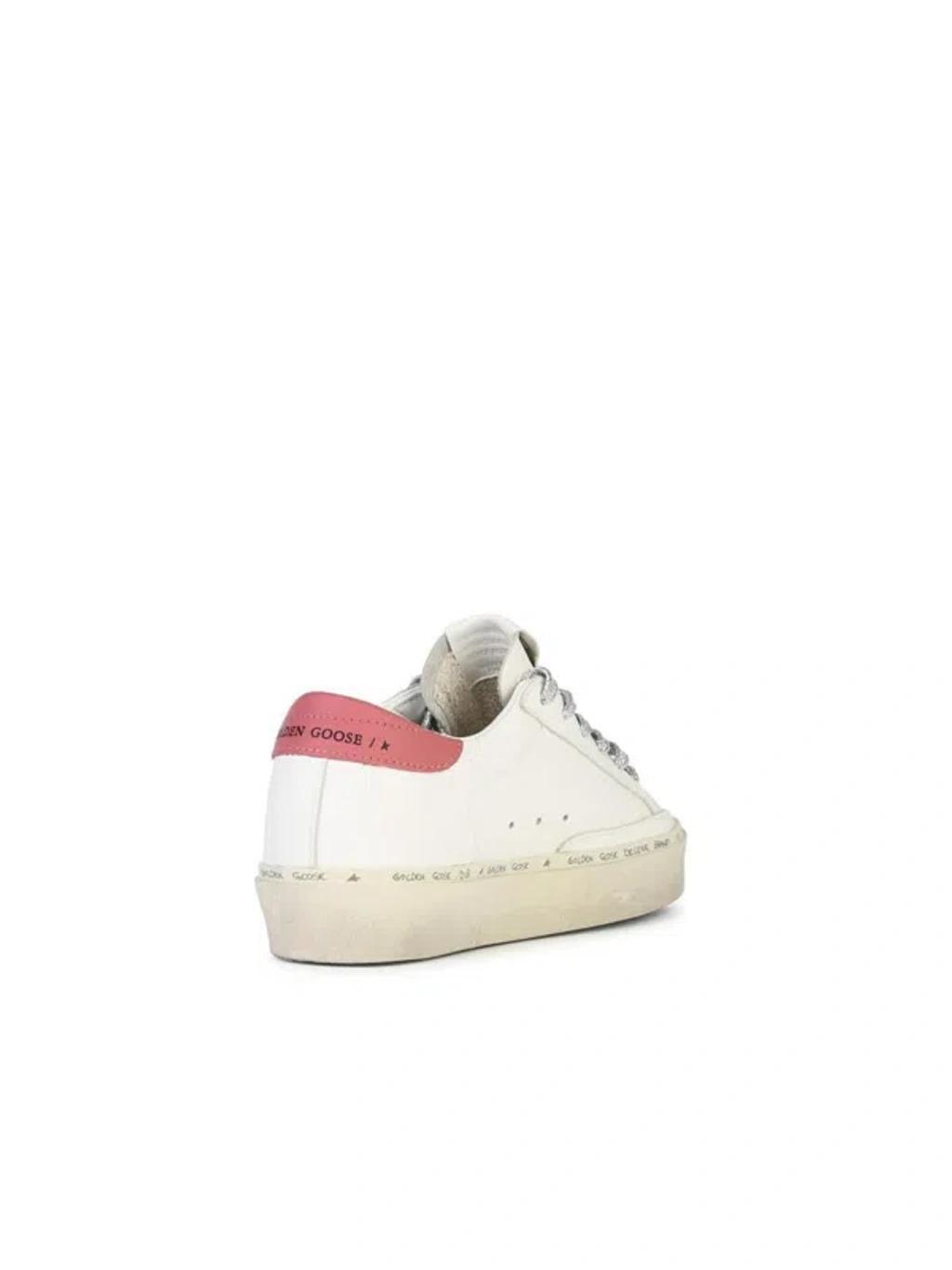 GOLDEN GOOSE Hi Star 11933 Star-embroidered Leather Low-top Trainers In Neutrals Product Image