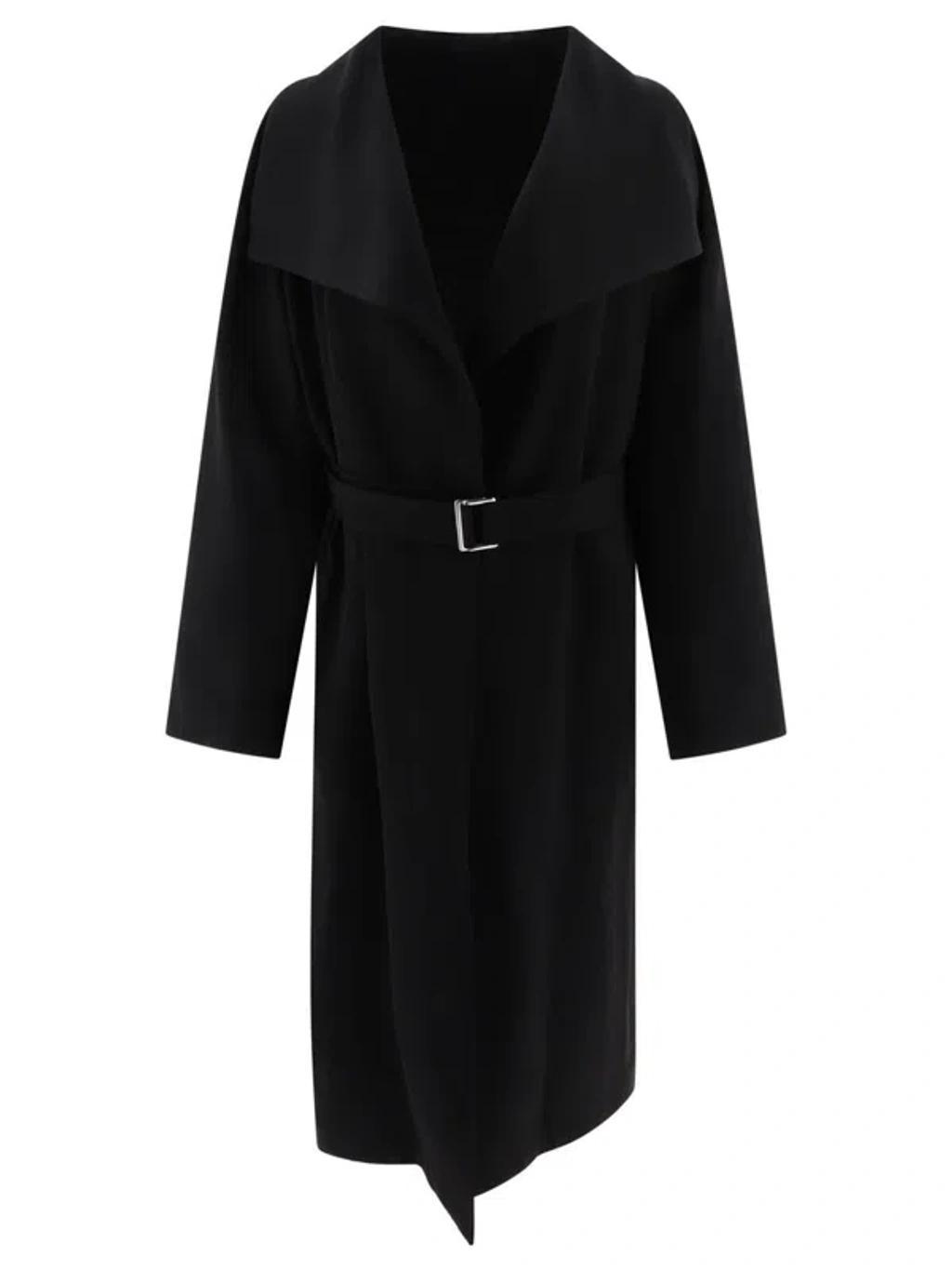 Twill Trench Coat In Black Product Image