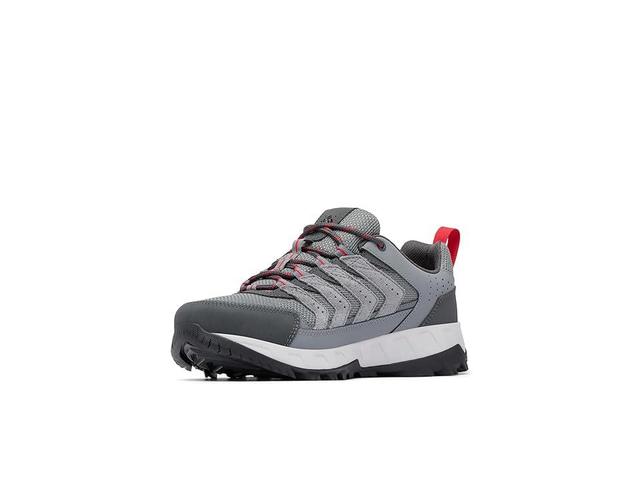 Columbia Strata Trail Low (TI Grey Steel/Mountain Red) Men's Shoes Product Image