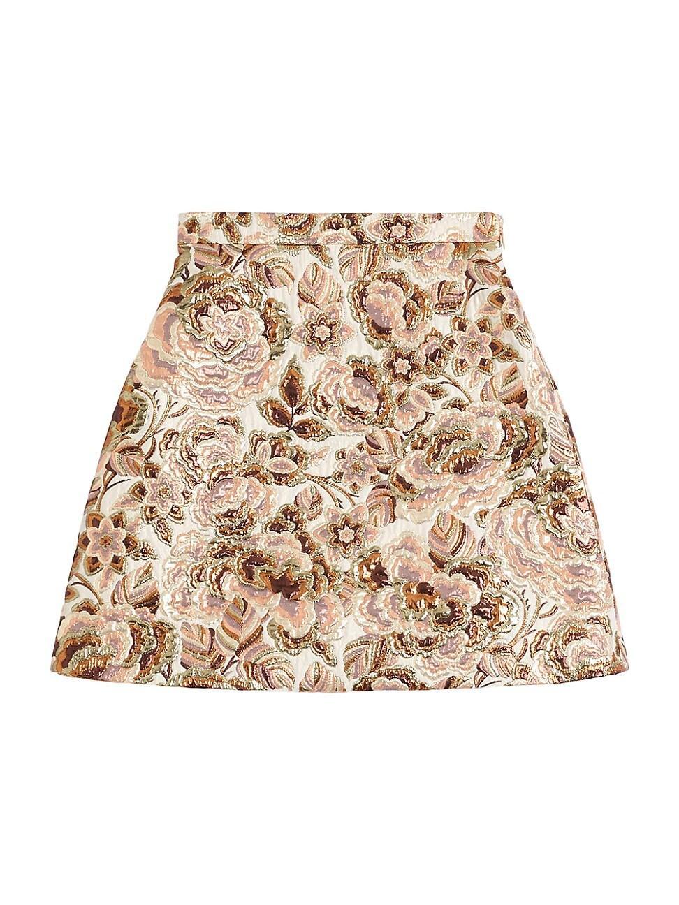 Womens Apres Lhiver Matelasse Rose Lurex Skirt Product Image