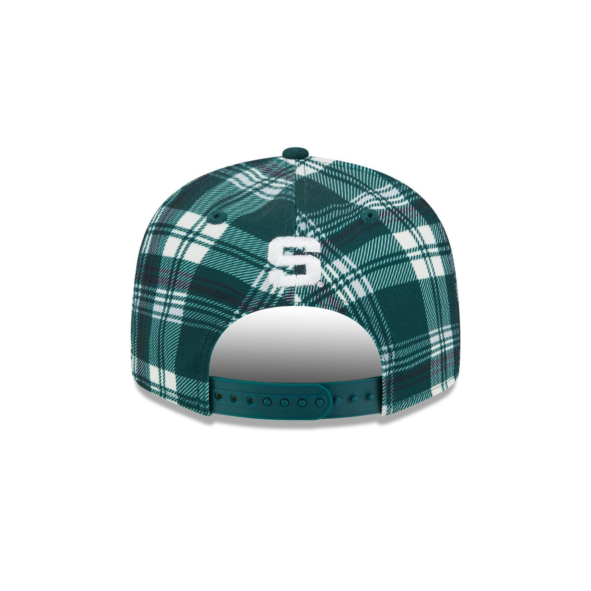 Michigan State Spartans Plaid 9FIFTY Snapback Hat Male Product Image