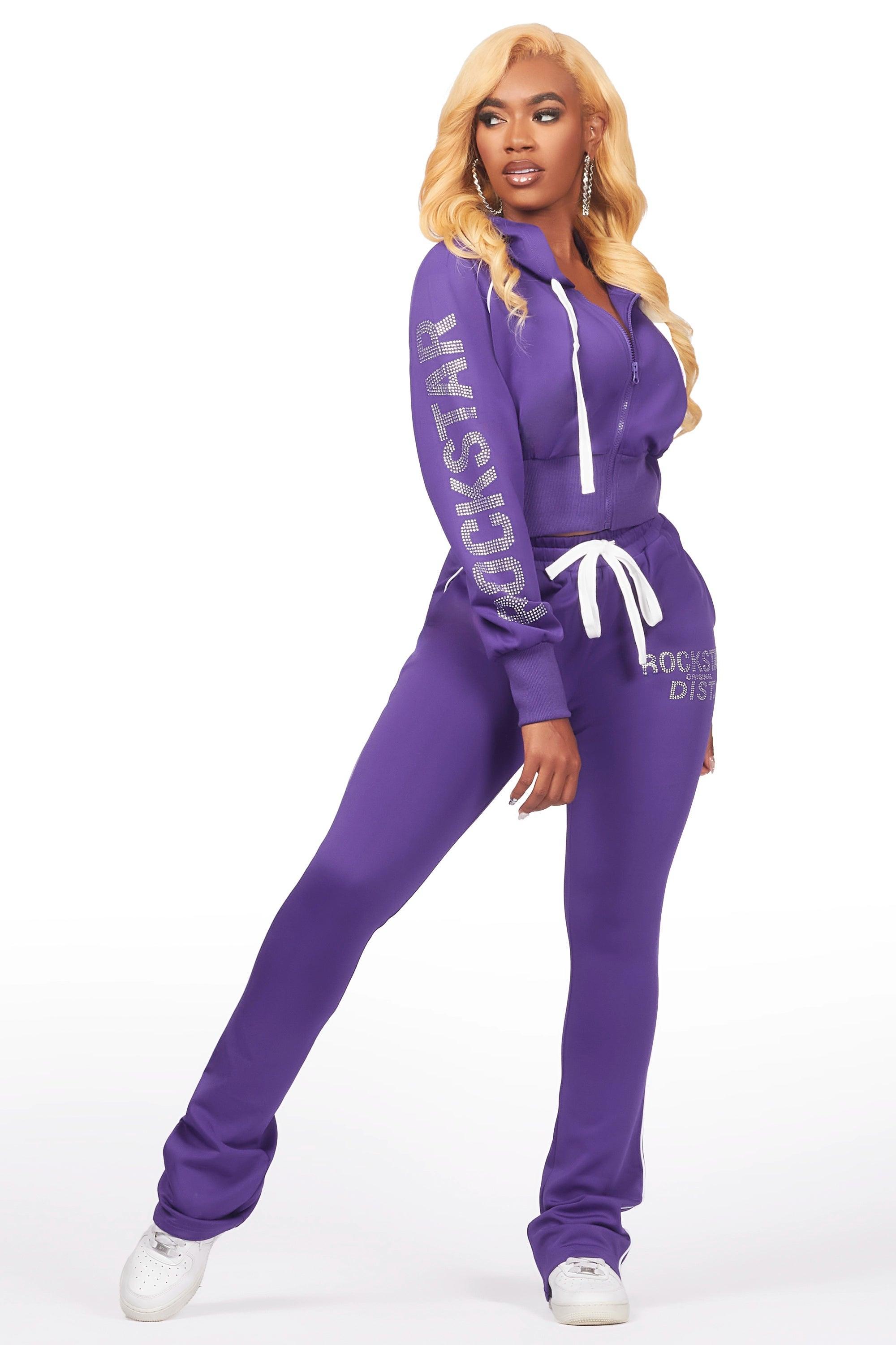 Jazmine Purple Tricot Stacked Trackset Female Product Image