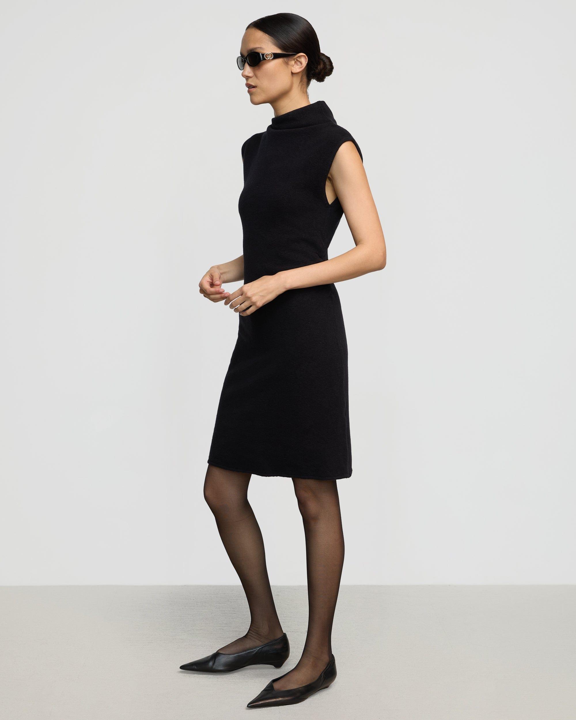 Alaia Asymmetric-Neck Mini Dress Product Image