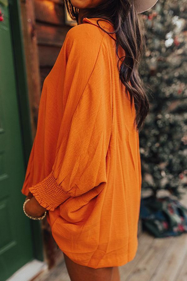 Luxe Lane Shift Top In Pumpkin Product Image