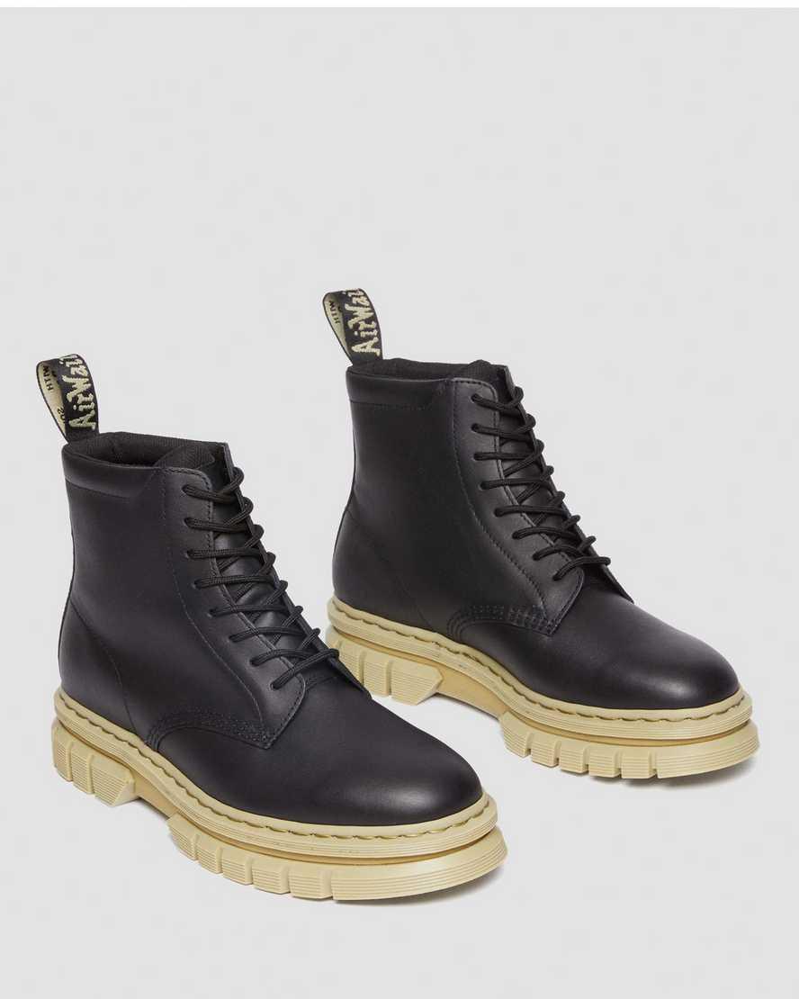 Rikard Contrast Sole Platform Lace Up Boots Product Image