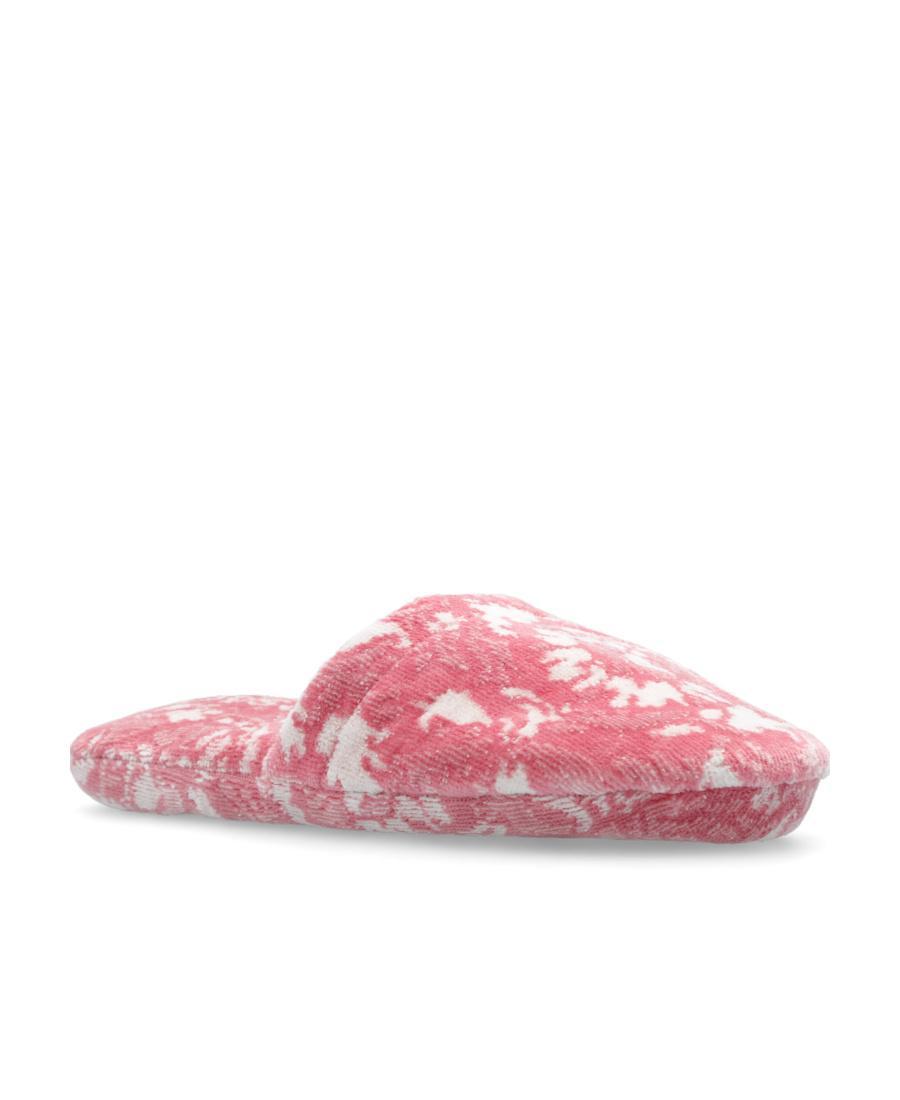 VERSACE Jacquard Cotton-blend Slippers In Rosa Product Image