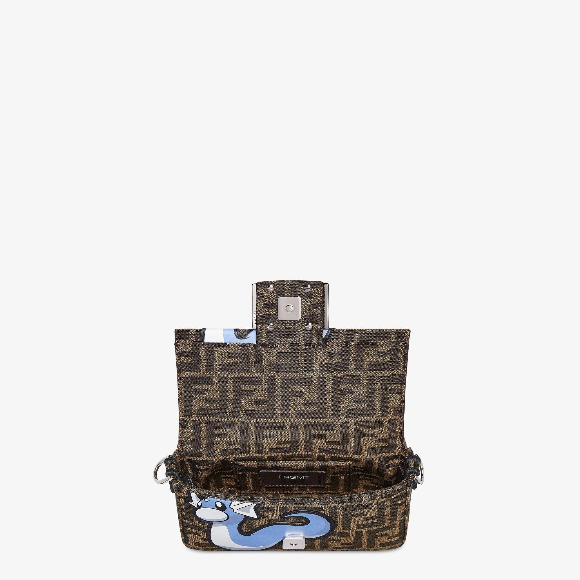 Baguette MiniFENDI x FRGMT x POKÉMON brown FF fabric bag Product Image