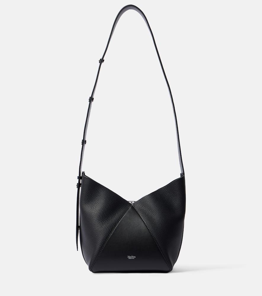 Small Leather Bucket Bag In Black Product Image