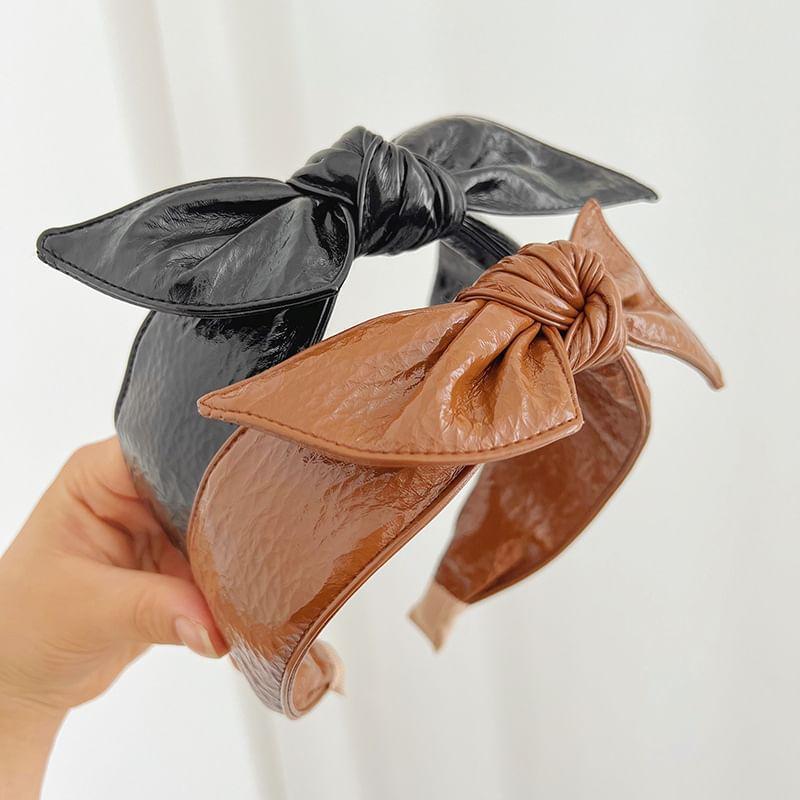 Knot Faux Leather Headband Product Image