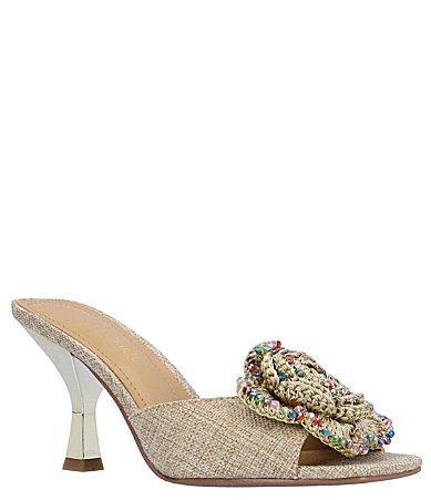 J. Renee Abalina Crochet Beaded Ornament Dress Slide Sandals Product Image