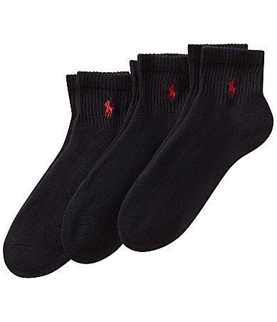 Polo Ralph Lauren Big  Tall Cushioned Quarter-Top Casual Socks 3-Pack Product Image