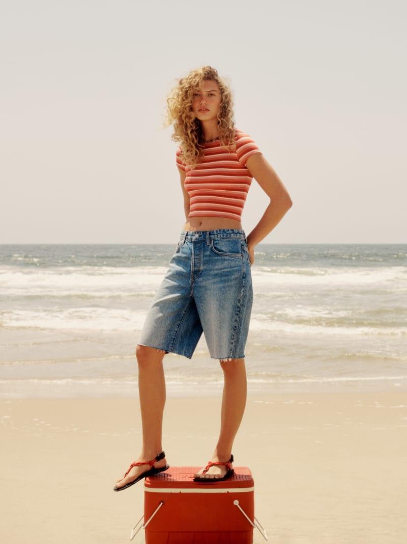 Raye Mid Rise Denim Jorts Product Image