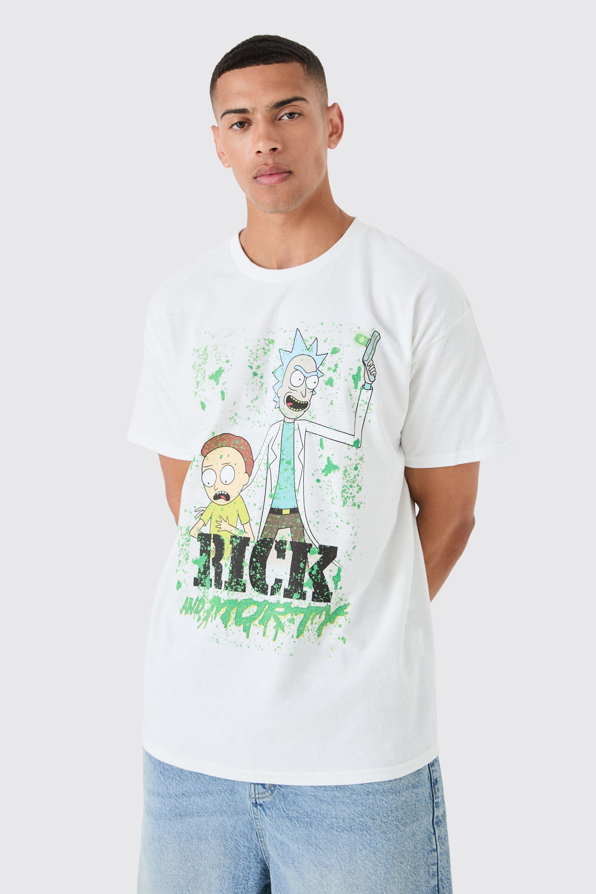 Oversized Rick And Morty License T-shirt | boohooMAN USA Product Image