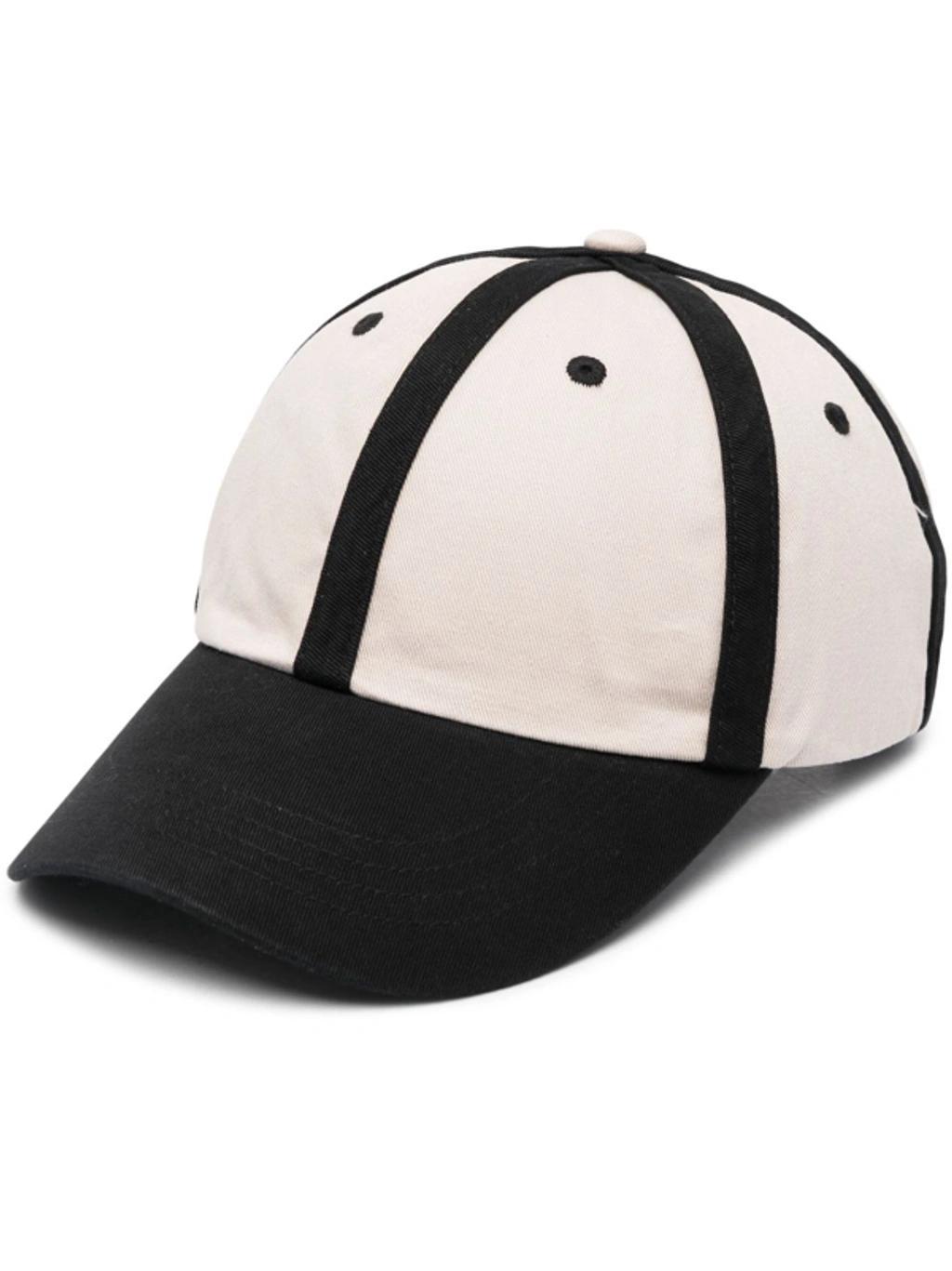 Two-tone Baseball Cap In Black,white Product Image