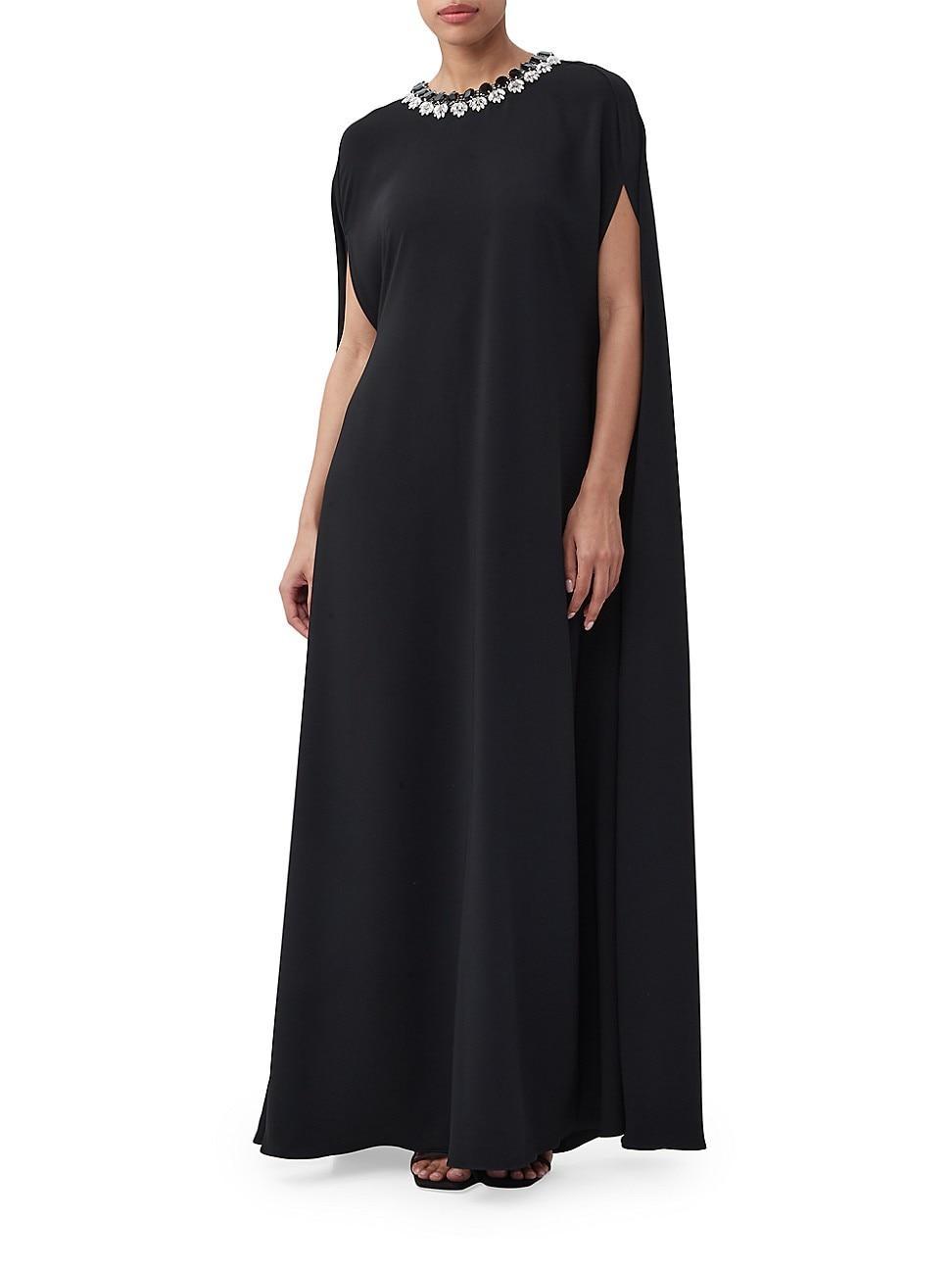 Womens Masquerade 2 Embellished Cape Maxi Dress Product Image