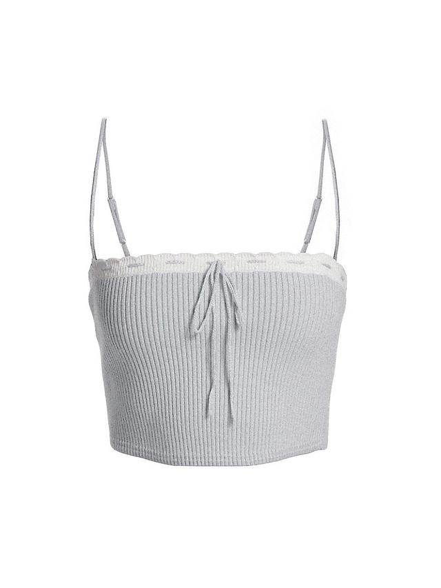 Womens Cielo Rib-Knit Crop Top Product Image