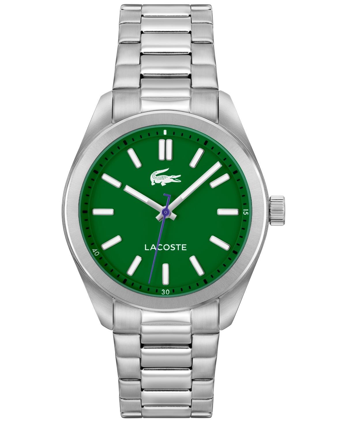 Lacoste Mens Monceau Silver Stainless Steel Bracelet Watch 41mm - Silver Product Image