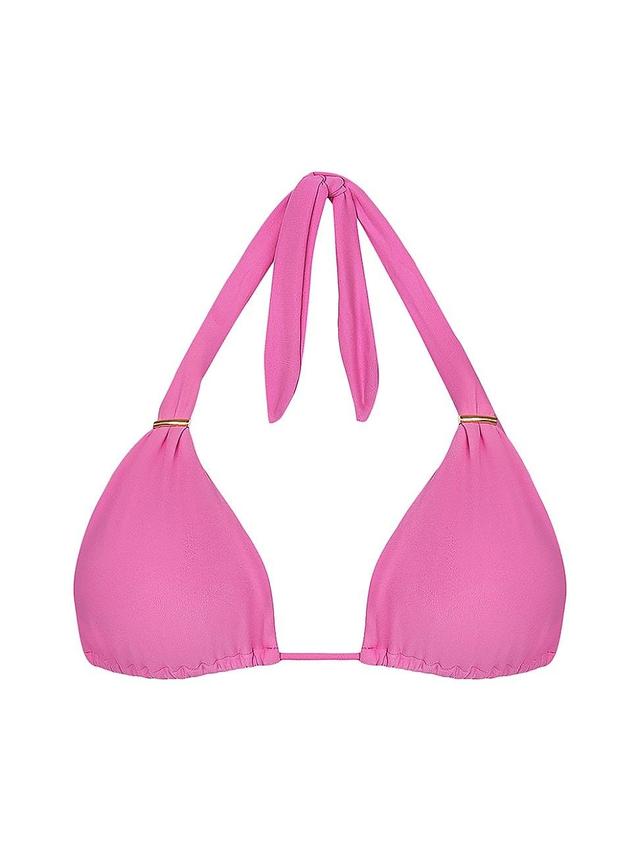 Womens Solid Bia Tube Triangle Bikini Top Product Image