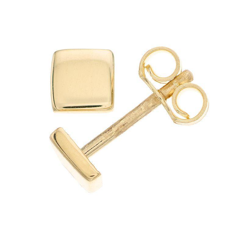 Au Naturale 14k Gold Square Stud Earrings, Womens Product Image