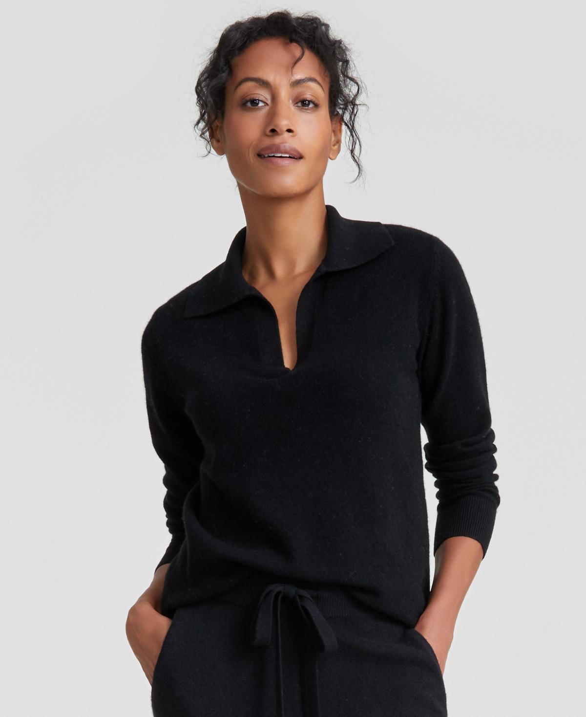 Charter Club Womens Collared Long-Sleeve 100% Cashmere Sweater, Created for Macys Product Image