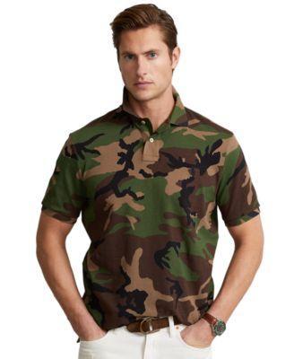 Polo Ralph Lauren Mens Classic-Fit Camo Cotton Mesh Shirt Product Image