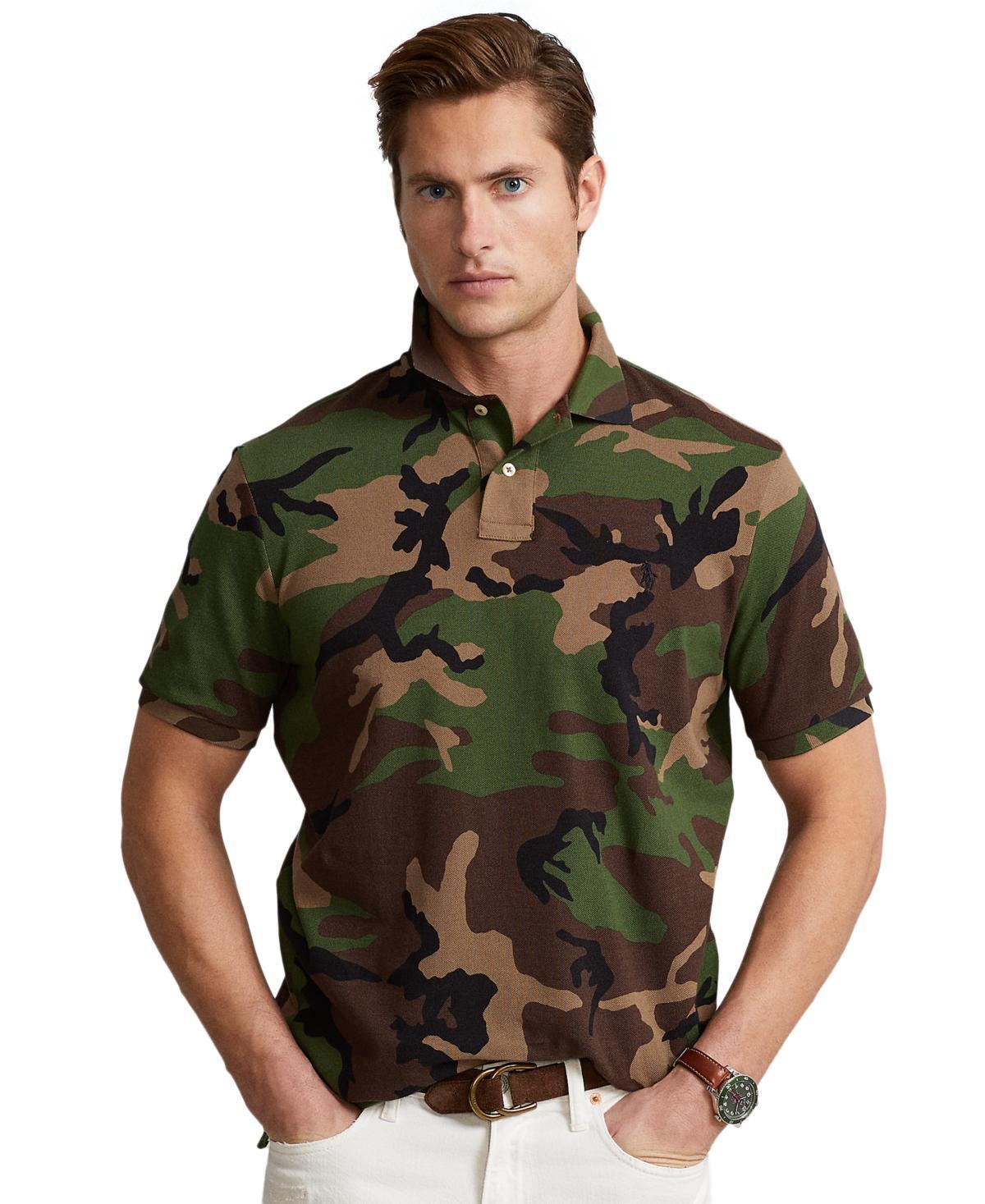 Men's Classic-fit Camo Cotton Mesh Shirt In Surplus Camo Product Image