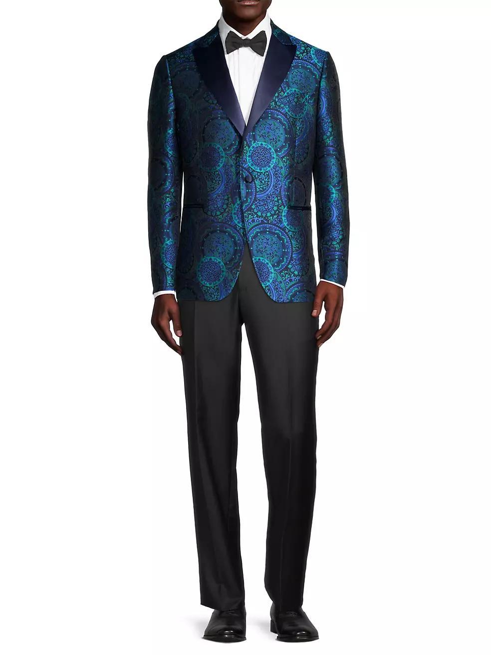 Peak Lapel Jacquard Sport Jacket Product Image