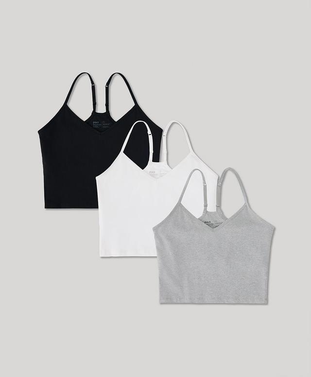 Womens Everyday Shelf Bra Cropped Camisole 3-Pack M Product Image