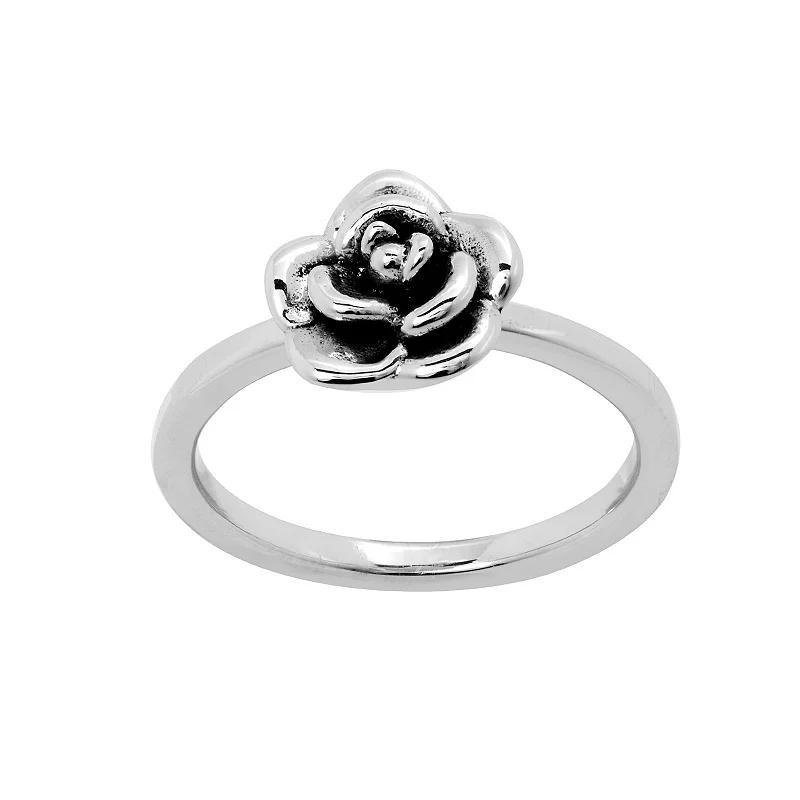 Main and Sterling Sterling Silver 3D Flower Ring, Womens Product Image