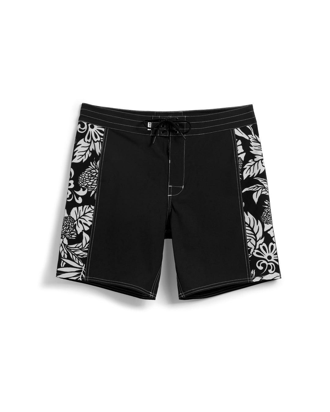 Birdie Boardshorts - Black Floral Male Product Image