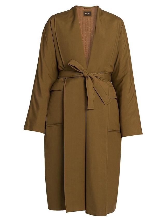 Womens Dwight Silk Wrap Coat Product Image