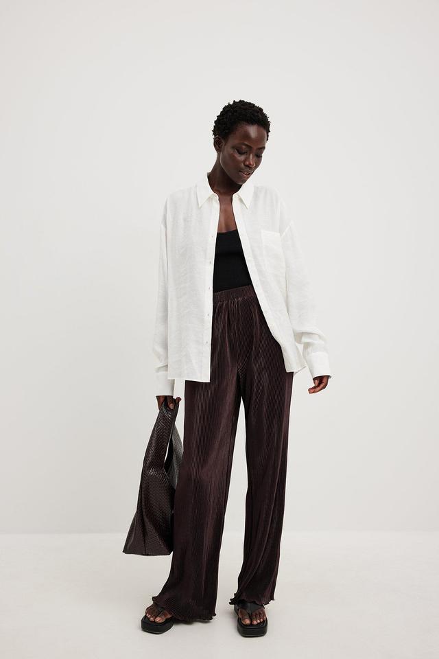 Pleated High Waisted Trousers Product Image