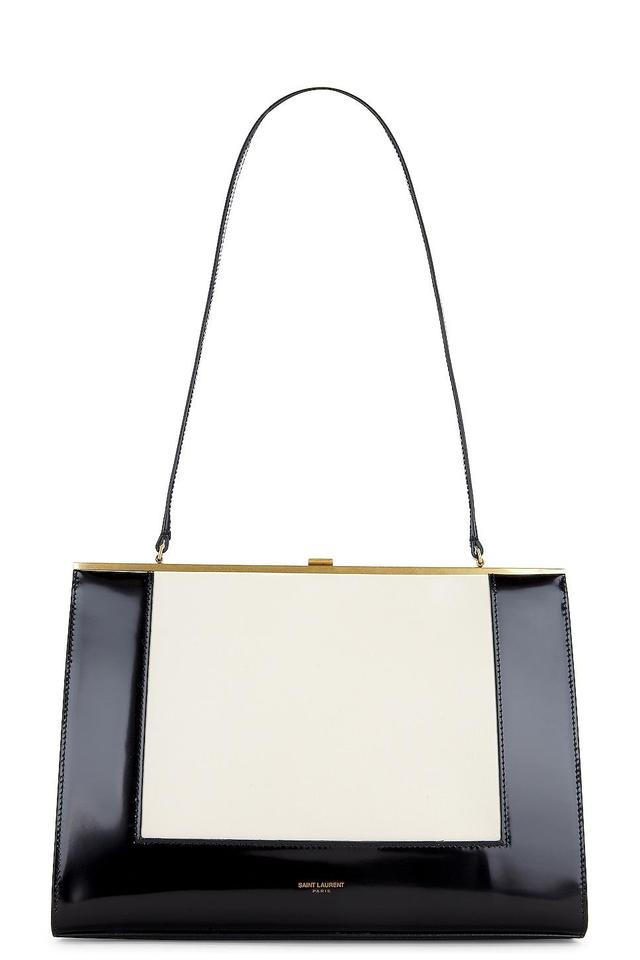 Saint Laurent Large Le Anne-marie Shoulder Bag in White,Black Product Image