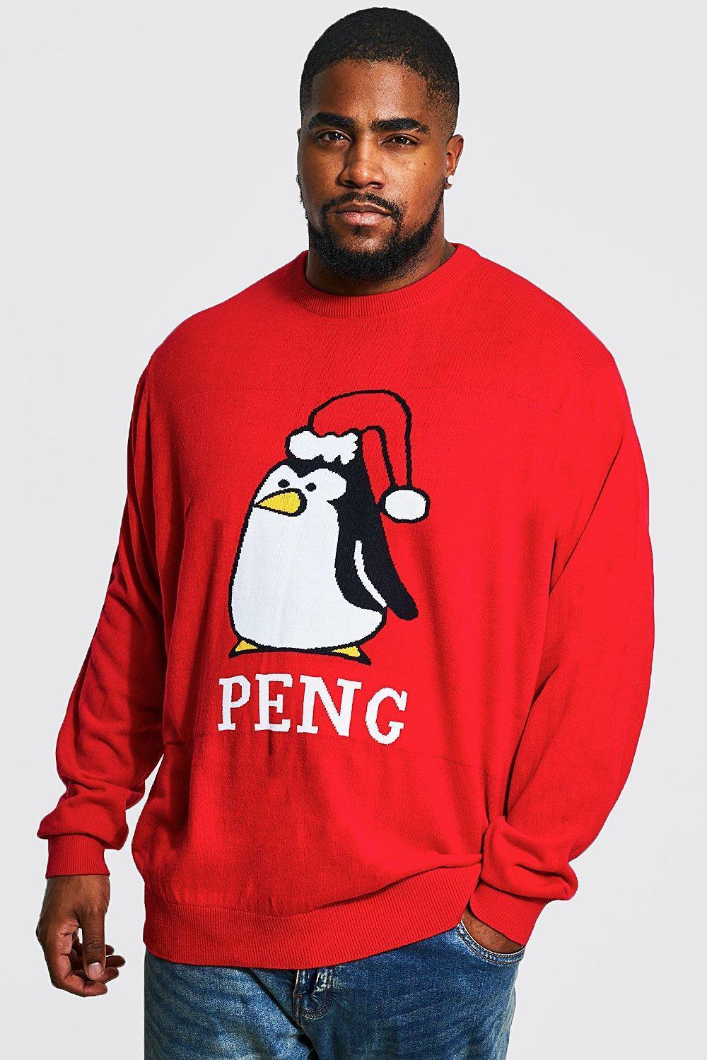 Plus Size Peng Christmas Sweater | boohooMAN USA Product Image