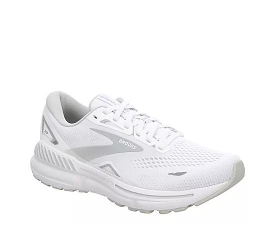 Brooks Womens Brooks Adrenaline GTS 23 - Womens Shoes White/Oyster Product Image