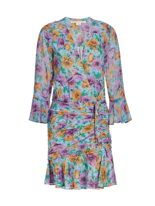 Womens Sean Floral-Printed Ruched Dress Product Image