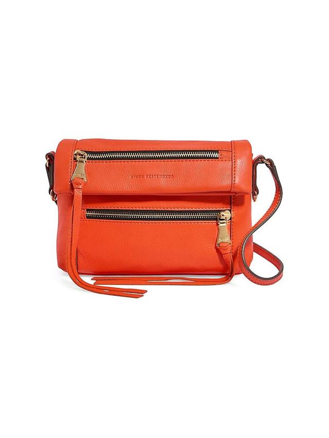 Womens Crosstown Leather Double Entry Crossbody Bag Product Image