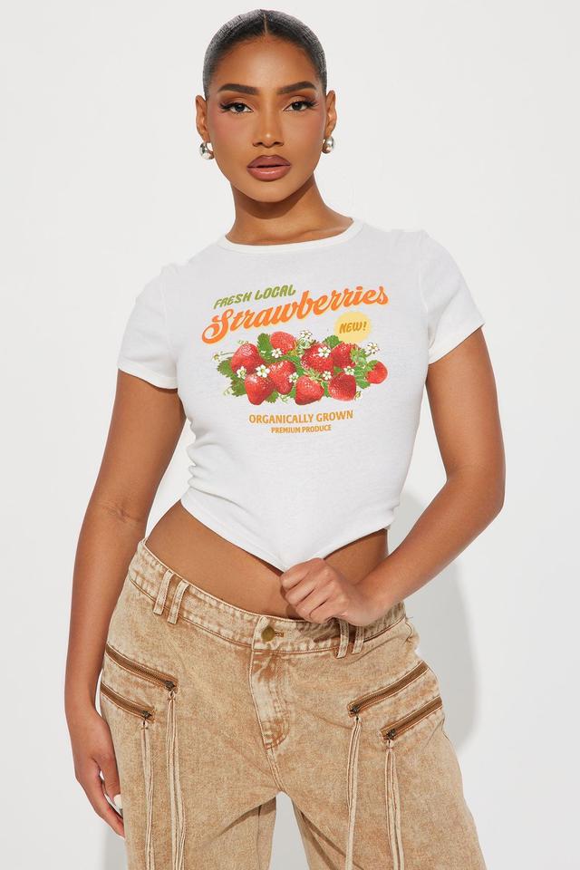 Local Strawberries Graphic Tee - Ivory Product Image