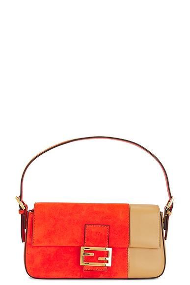 Fendi Baguette Suede & Leather Shoulder Bag Product Image